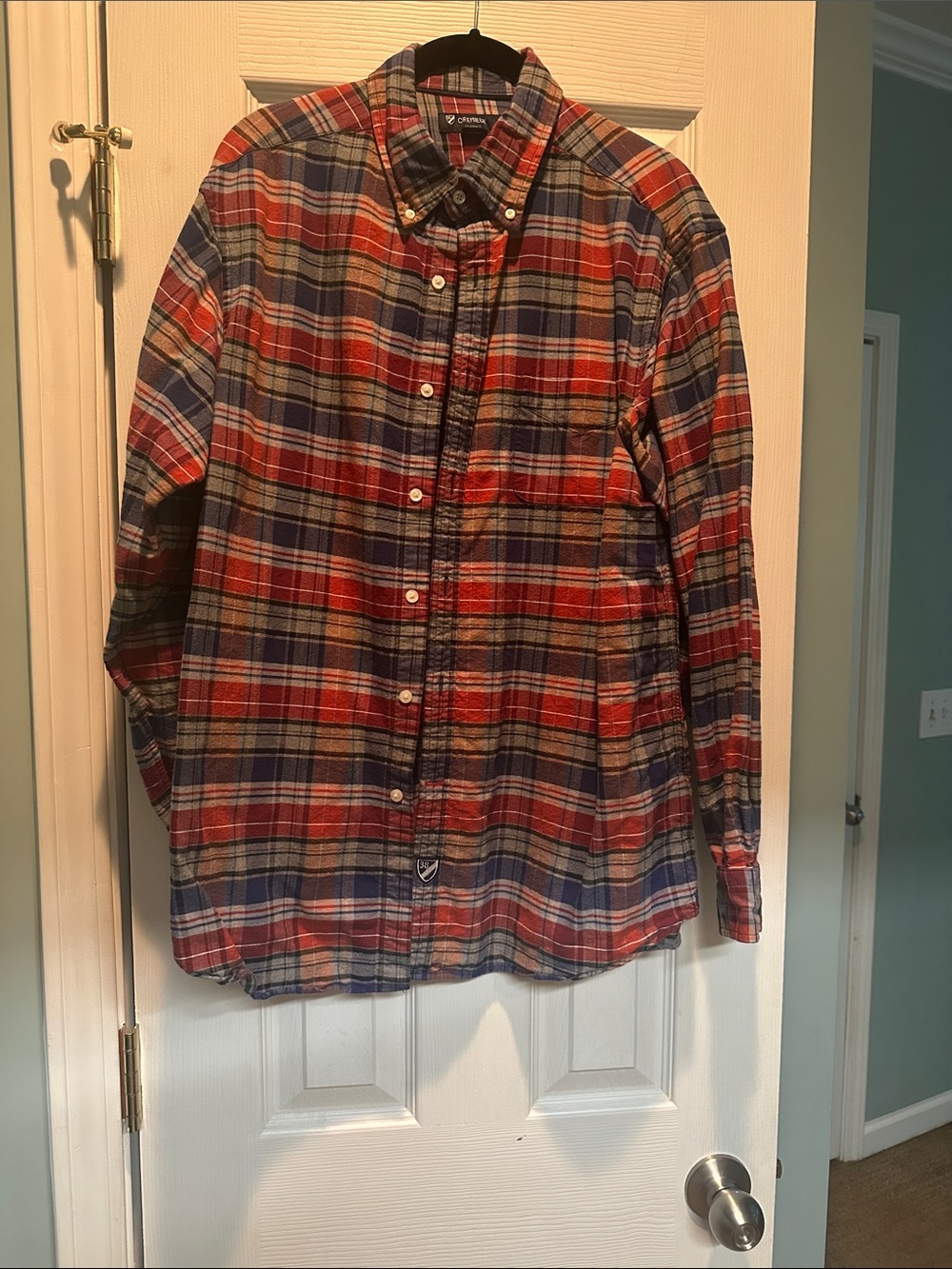 Daniel Cremieux Red and Blue Plaid Button-Down Shirt